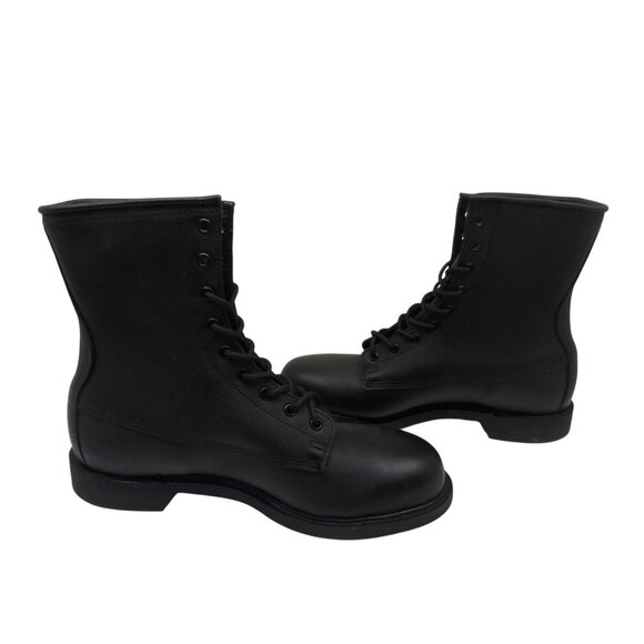 Unbranded Men\'s 8” Work Boots Safety Toe *Made In USA* Black-Leather Size 9XW main image 8